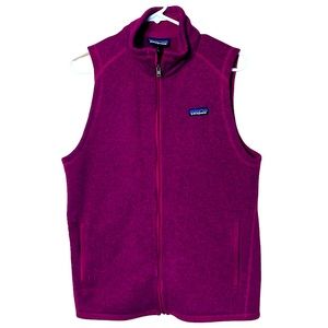 Patagonia Sleeveless Burgundy Zip Up Women's Vest size L